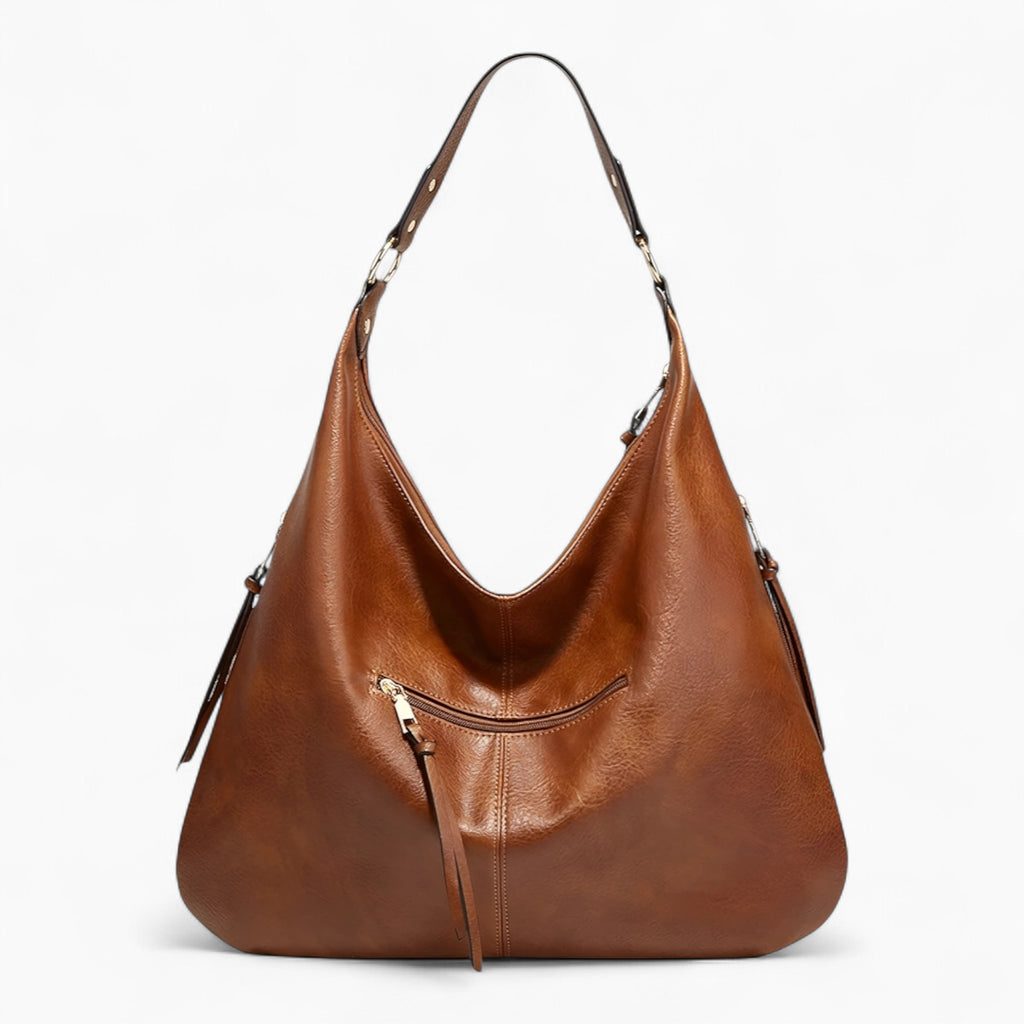 grand sac à main hobo cuir marron 3