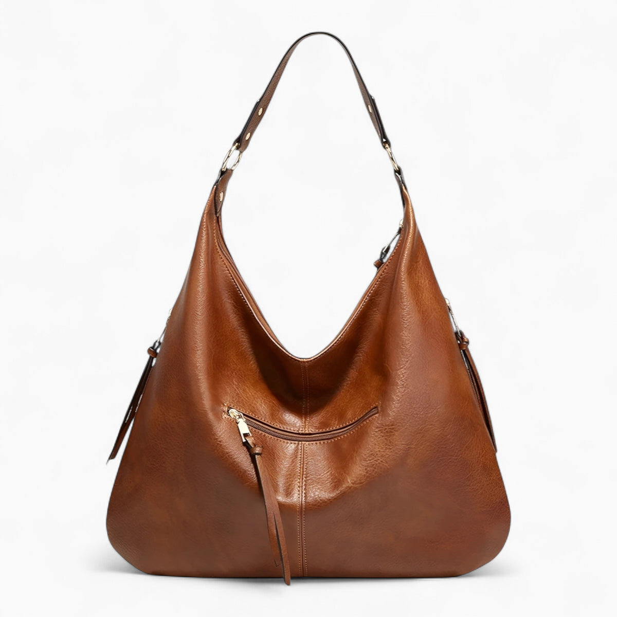 grand sac à main hobo cuir marron 3