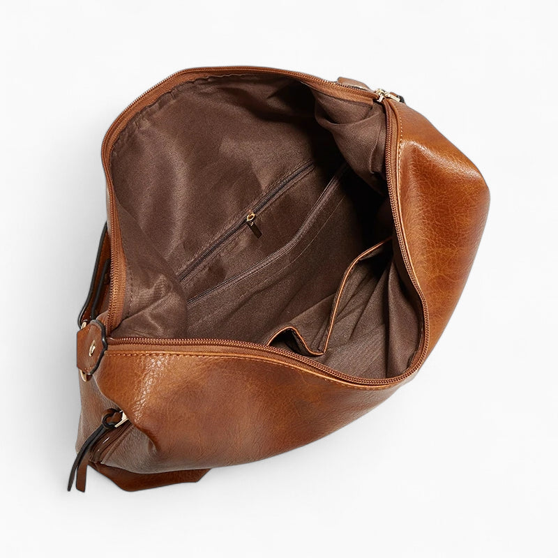 grand sac à main hobo cuir marron 6