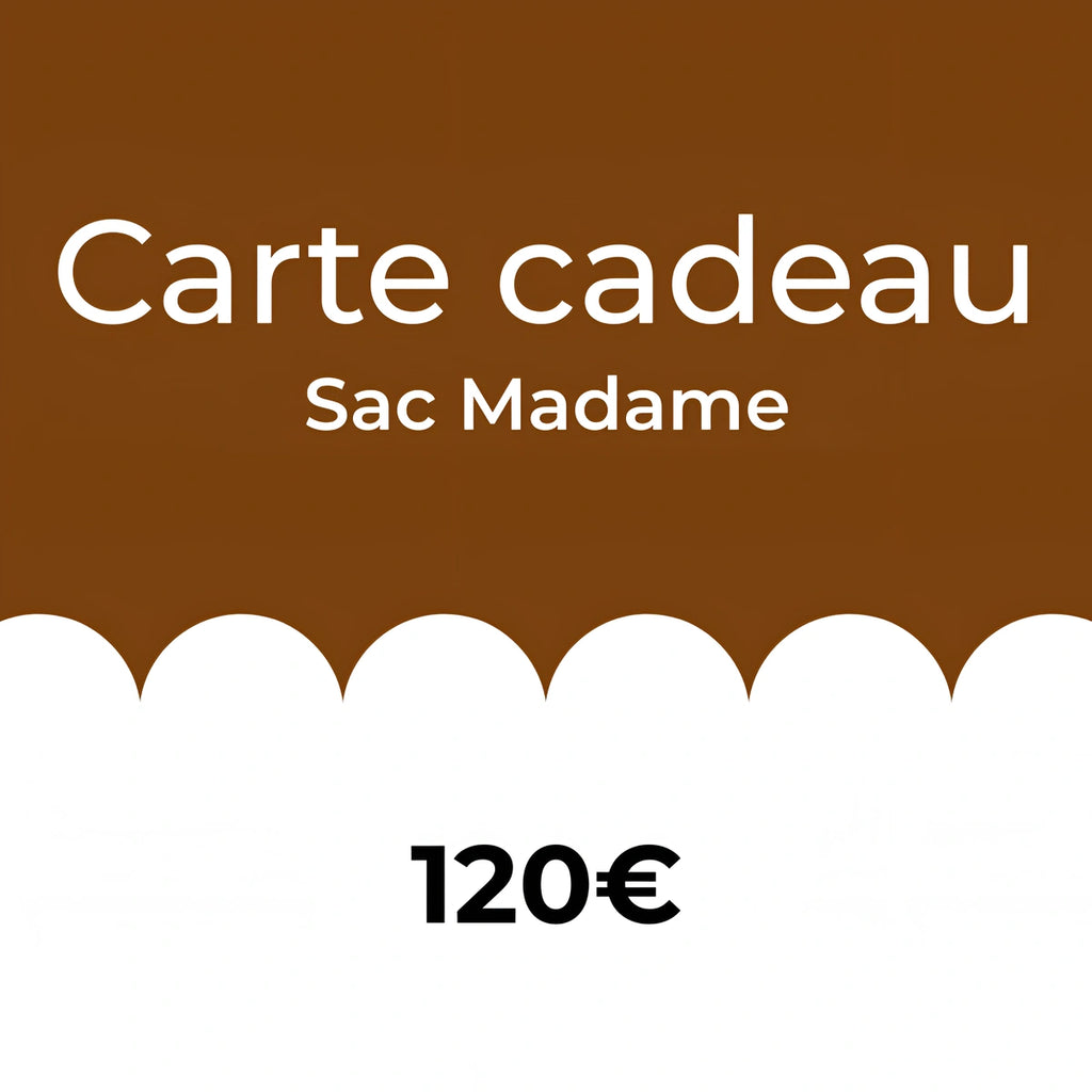 carte cadeau sac madame 120€