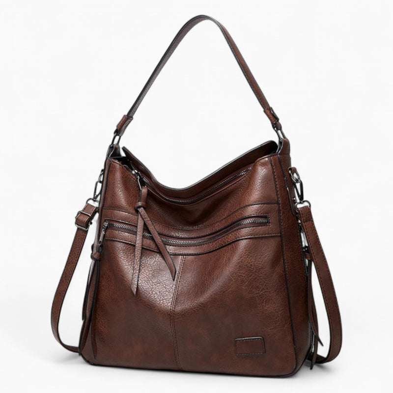 grand sac à main en cuir marron photo