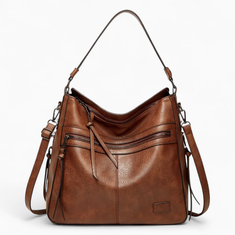 grand sac à main en cuir marron clair