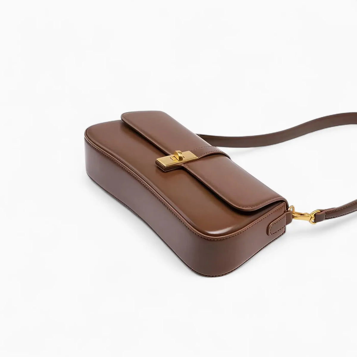 petit sac bandoulière en cuir marron