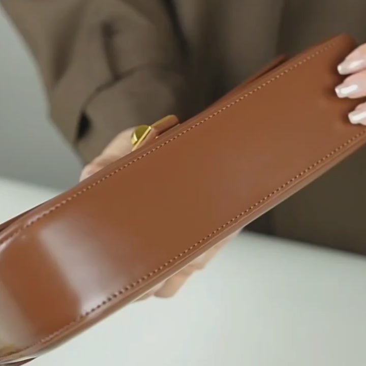 Petit sac bandoulière en cuir véritable • Rosa