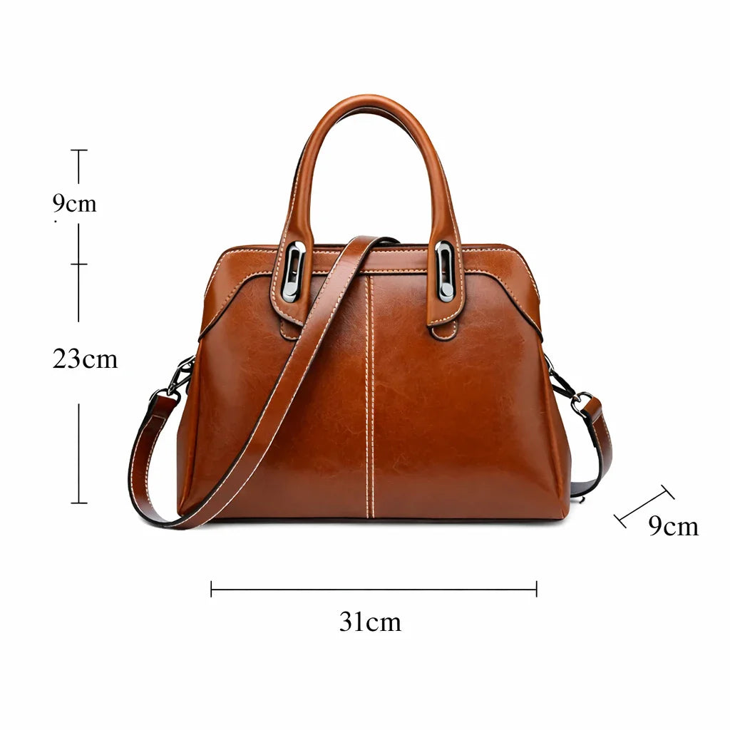 sac à main bandoulière cuir marron dimensions