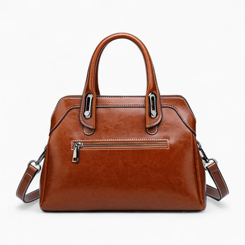 sac à main bandoulière cuir marron 3