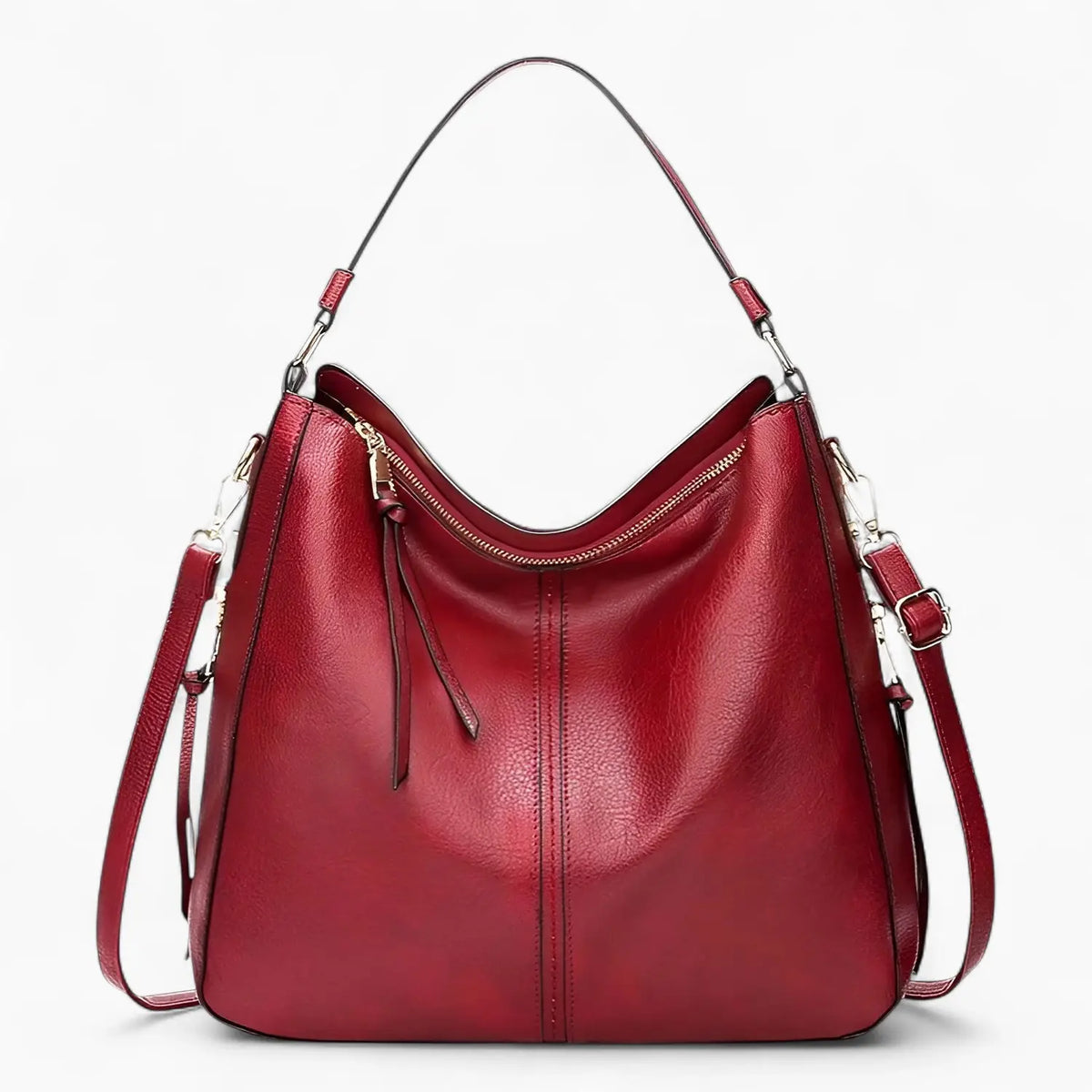 Sac à main cuir souple rouge