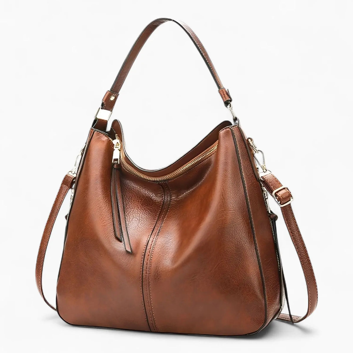 Sac à main cuir souple marron