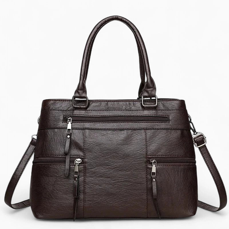 Sac à main fourre tout marron foncé