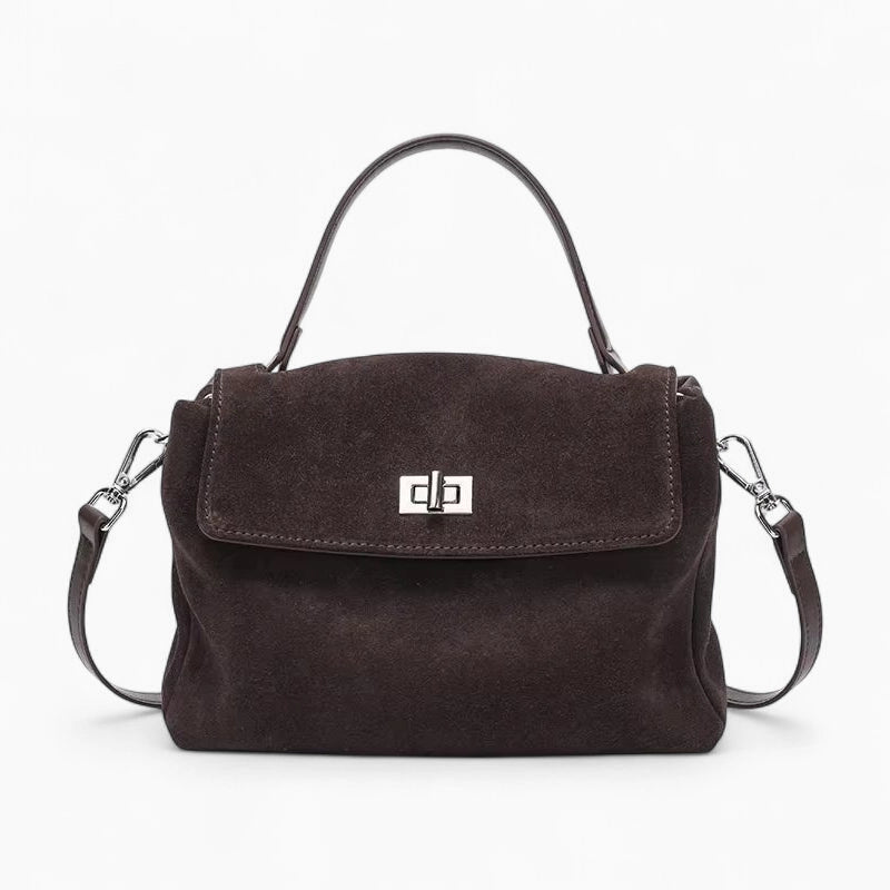 Sac bandoulière en daim marron